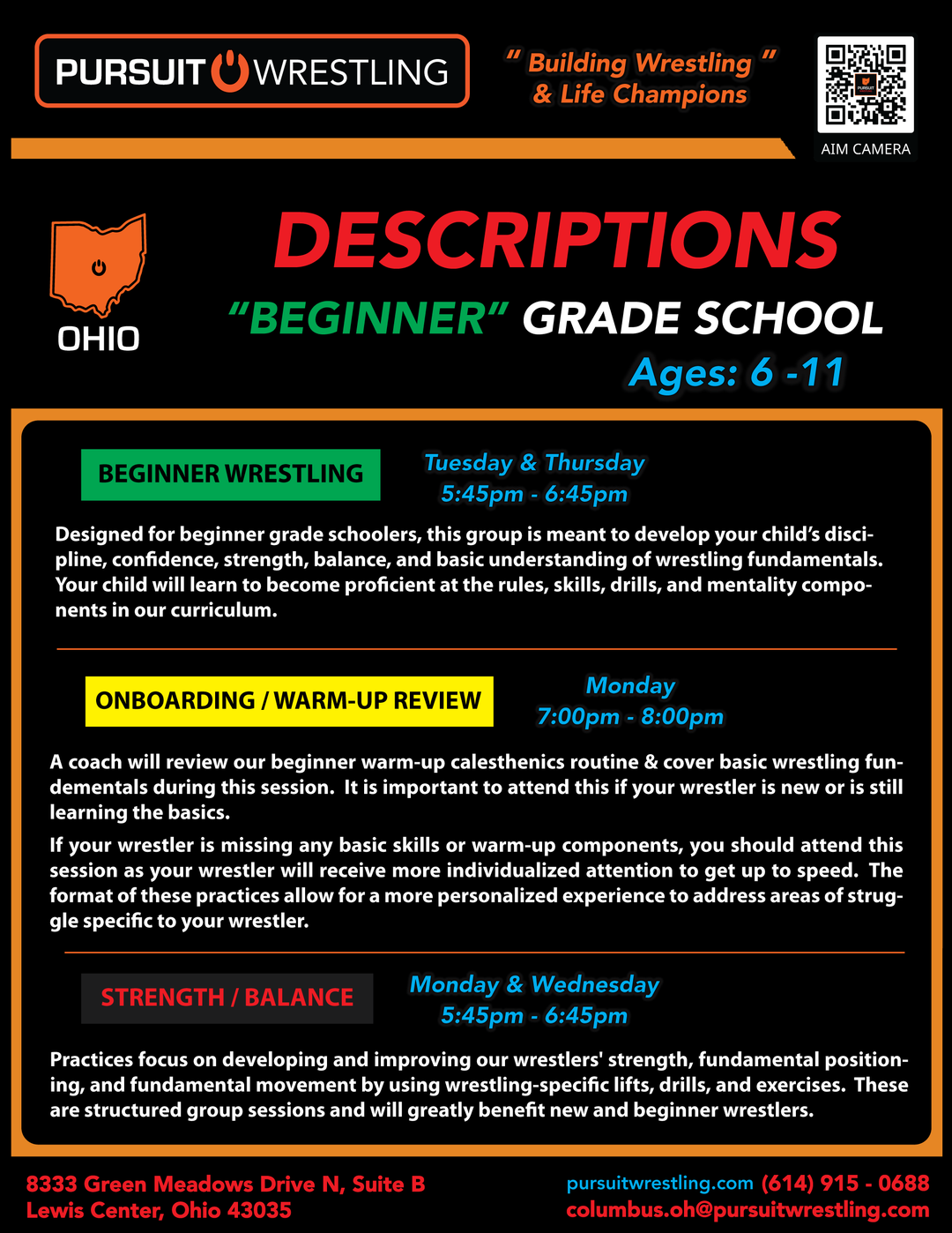 ◆ Grade School Beginner Wrestling Club