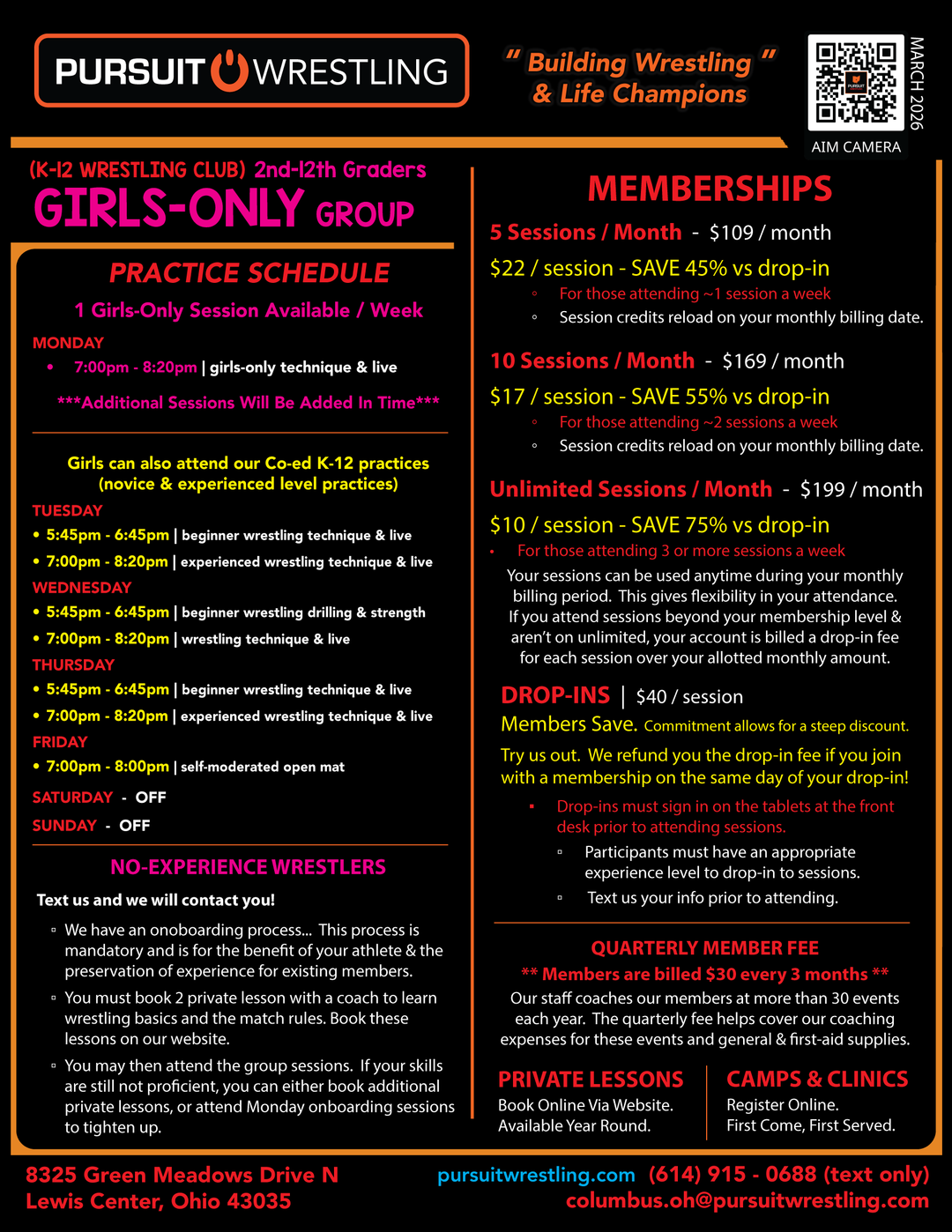 Girls-Only Wrestling Club