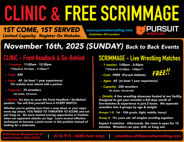 Clinic + Free Scrap | November 16th, 2025 (Sunday)