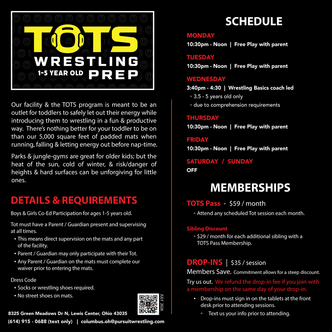 Tots Wrestling Prep