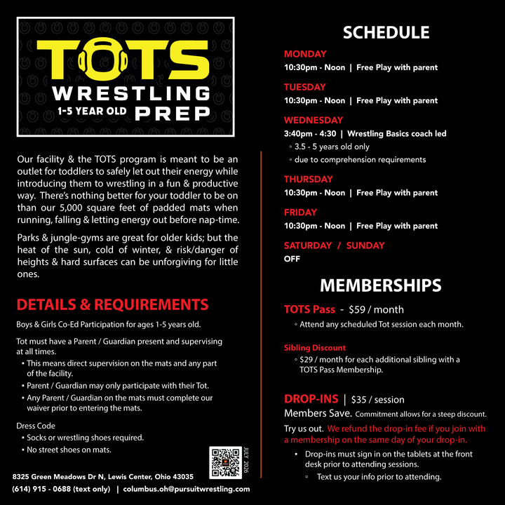 Tots Wrestling Prep