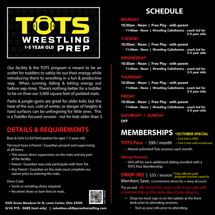 Tots Wrestling Prep
